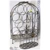Image 1 : WROUGHT IRON WINE RACK WITH MATCHING WINE