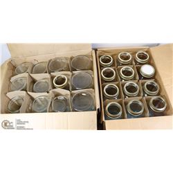 2 CASES OF LARGE MASON JARS