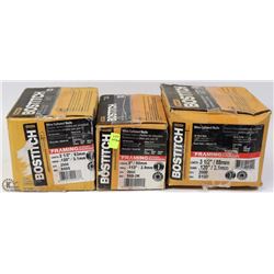 THEE BOXES OF BOSTITCH WIRE COLLATED NAILS