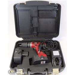 18V SHOP TOOLS DRILL WITH 2 BATTERIES , CHARGER &