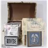 Image 1 : ESTATE BOX WITH 15 LAVENDER & LACE CROSS STITCH