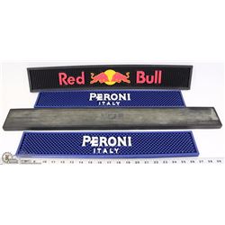 LOT OF 4 BEER MAT RUNNERS INCL 2 NEW PERONI  +