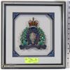 Image 1 : FRAMED 13X13 PAPER TOLE RCMP INSIGNIA CREST