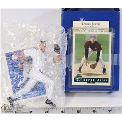 2002 DEREK JETER HALLMARK FIGURE + ROOKIE CARD