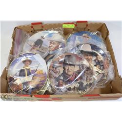 6 JOHN WAYNE COLLECTOR PLATES, INCLUDING