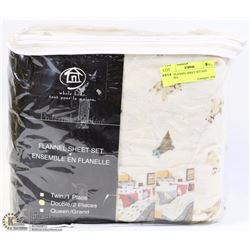 NEW FLANNEL SHEET SET SIZE DOUBLE