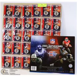 NEW 2005 30 NFL SUPERSTARS MEDALLION COLLECTION
