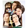 Image 1 : 5 MANNEQUIN HEADS W REAL HUMAN HAIR + CLAMP