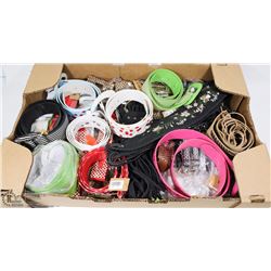 FLAT OF 30 ASSORTED LADIES/GIRLS BELTS