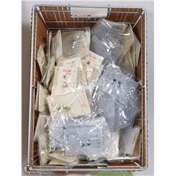 BASKET OF BODY PIERCING JEWELRY