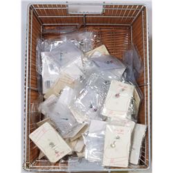 BASKET OF BODY PIERCING JEWELRY