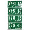 Image 1 : 4 NEW LICENSE PLATES INCL. 1971 IN SUCCESSION