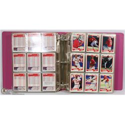 BINDER OF 1990 ACTION SERIES BASEBALL CARDS