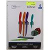 Image 1 : MAINSTAYS 6PC STAINLESS STEEL KNIFE SET