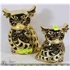 Image 1 : LOT TWO GOLD TONE OWLS