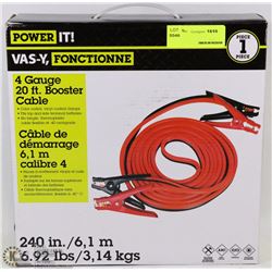 POWER IT 4 GAUGE 20' BOOSTER CABLE SET