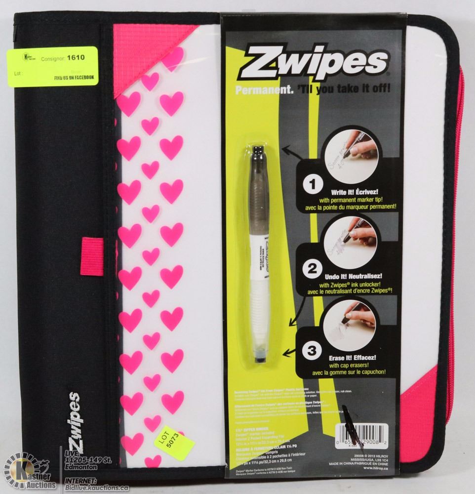 ZWIPES ZIP UP BINDER
