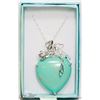 Image 1 : TURQUOISE PRECIOUS STONE HEART PENDANT ON