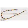 Image 1 : #37-MUTI-COLOUR AGATE LOOSE BEAD NECKLACE 15"