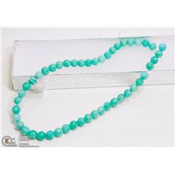 #38- SKY BLUE AMAZORITE LOOSE BEAD NECKLACE  15"