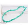 Image 1 : #38- SKY BLUE AMAZORITE LOOSE BEAD NECKLACE  15"
