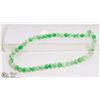 Image 1 : #39- GREEN KUZITE LOOSE BEAD NECKLACE 15"