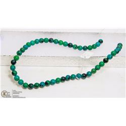 #34-GREEN AZURITE LOOSE BEAD NECKLACE 15"