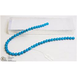 #36-BLUE TURQUOISE LOOSE BEAD NECKLACE  15"