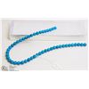 Image 1 : #36-BLUE TURQUOISE LOOSE BEAD NECKLACE  15"