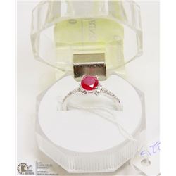 #11- RED RUBY & CZ RING