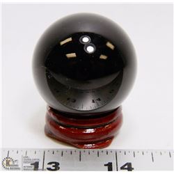 #20-BLACK OBSIDIAN SPHERE BALL