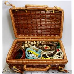 ESTATE BOX WITH JEWELRY