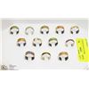 Image 1 : LOT OF 12 BRASS COLOR DESIGNED RINGS
