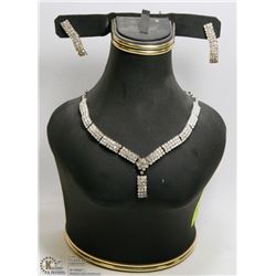 RHINESTONE NECKLACE & EARRING SET