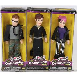 VINTAGE 2002 SET OF 3 OSBOURNE FAMILY