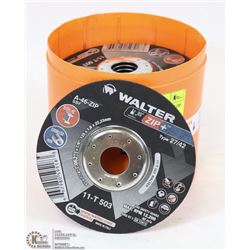 25 WALTER STAINLESS STEEL 5" ZIP DISCS 11T503