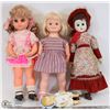 Image 1 : SET OF 4 VINTAGE DOLLS 1 BISQUE BABY