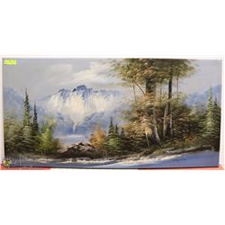 PAINTED CANVAS ARTWORK 24"X48"