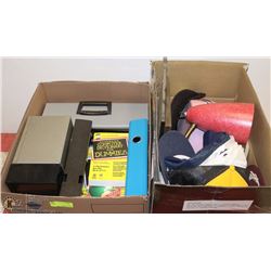 ESTATE BOX OF OFFICE ITEMS SOLD WITH ESTATE BOX