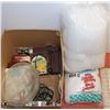 Image 1 : BOX OF SEWING SUPPLIES, STUFFING AND MORE!