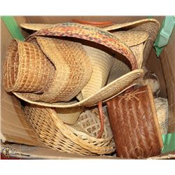 LARGE LOT OF WICKER BASKETS