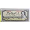 Image 1 : 1954 CANADIAN $20.00 BILL DEVILS FACE