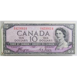 1954 CANADIAN $10.00 BILL DEVILS FACE