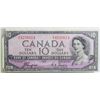 Image 1 : 1954 CANADIAN $10.00 BILL DEVILS FACE