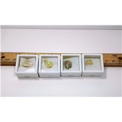 #12 - LOT OF 4 NATURAL ROUGH WHITE OPALS