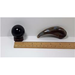 #10 - BLACK OBSIDIAN 40MM SPHERE & STAND