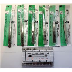 #20 - LOT OF 6 ANTI-STATIC TWEEZERS