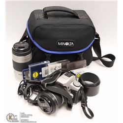 MINOLTA CAMERA, LENS AF200M 0.4/1.3 FT