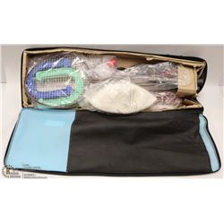 FABRIC BAG W/ BADMINTON RACKETS, VOLLEY BALL (TO