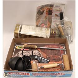 LOT OF VINTAGE BAKING SUPPLIES: CAST IRON ANIMAL